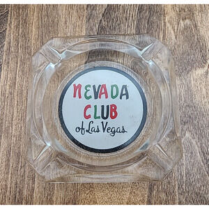 Vintage Nevada Club Of Las Vegas Casino Glass Ashtray No Chips
